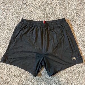 Black Athletic Shorts with Logo